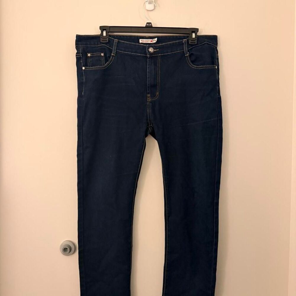 Miss Natalie Denim Division Dark Wash Vintage Straight Leg Jeans 5XL